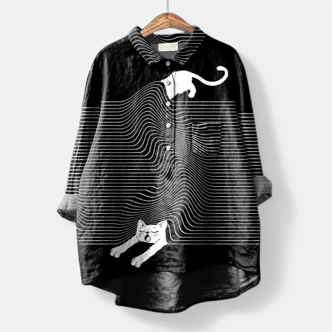 Alexandra - Artystyczna Bawełniana Koszulka dla Kobiet