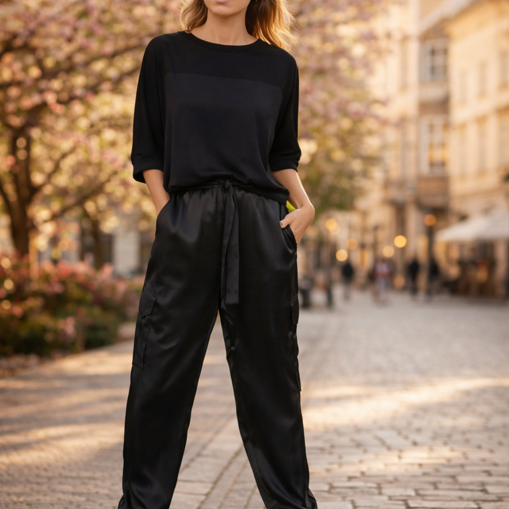 SMUKŁA ELEGANCJA: Twój Jedwabisty Komplet Satynowy