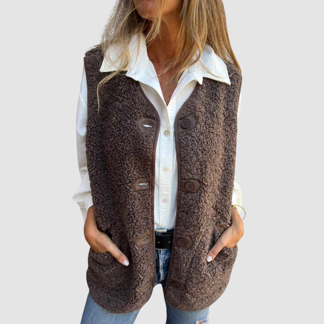 Kamizelka Chantal™ na Wiosnę z Guzikami