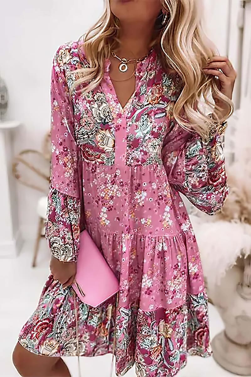 Sukienka Auckland Bohème z Długim Rękawem