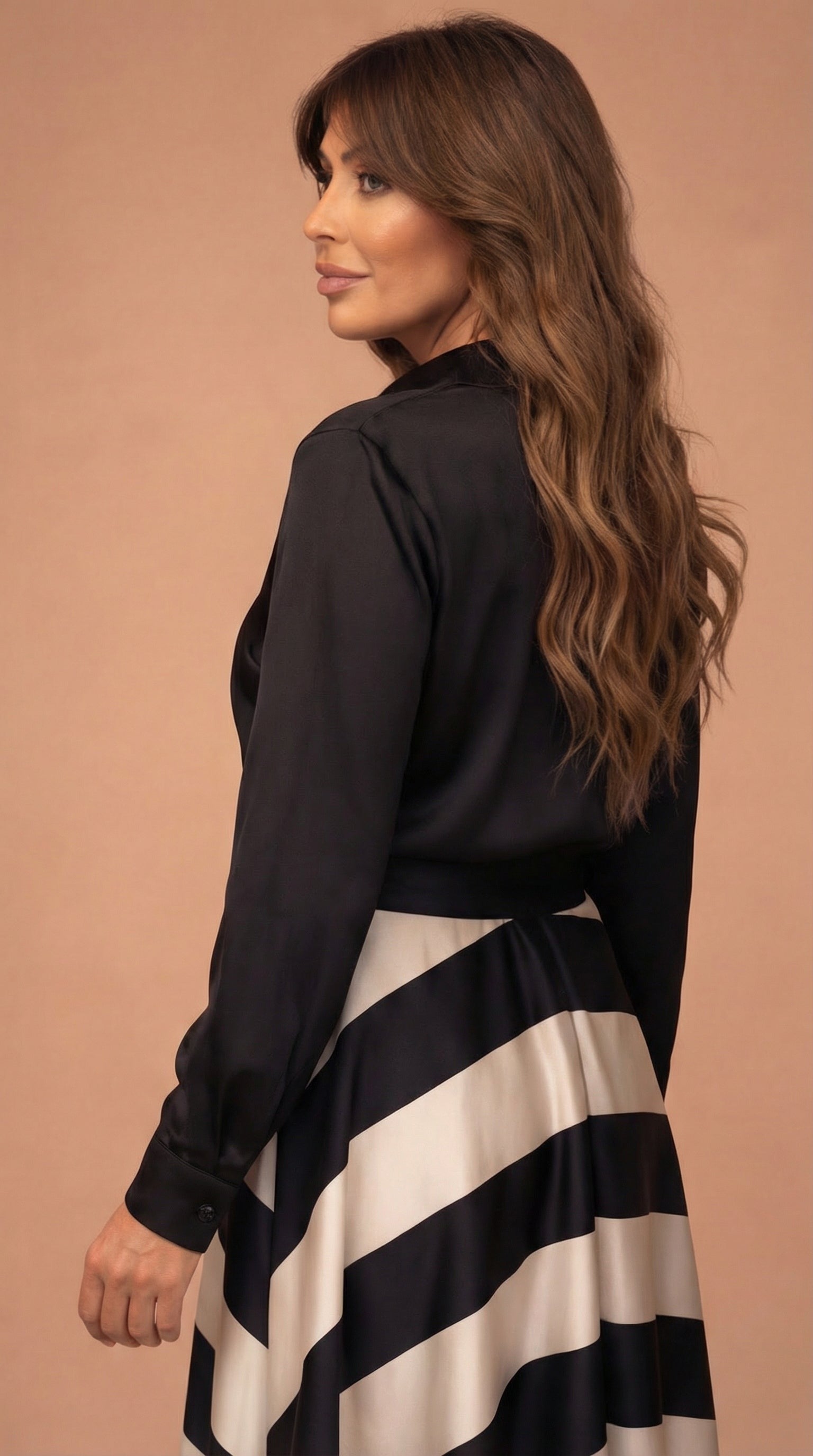 Mila | Sukienka Elegancka Paski