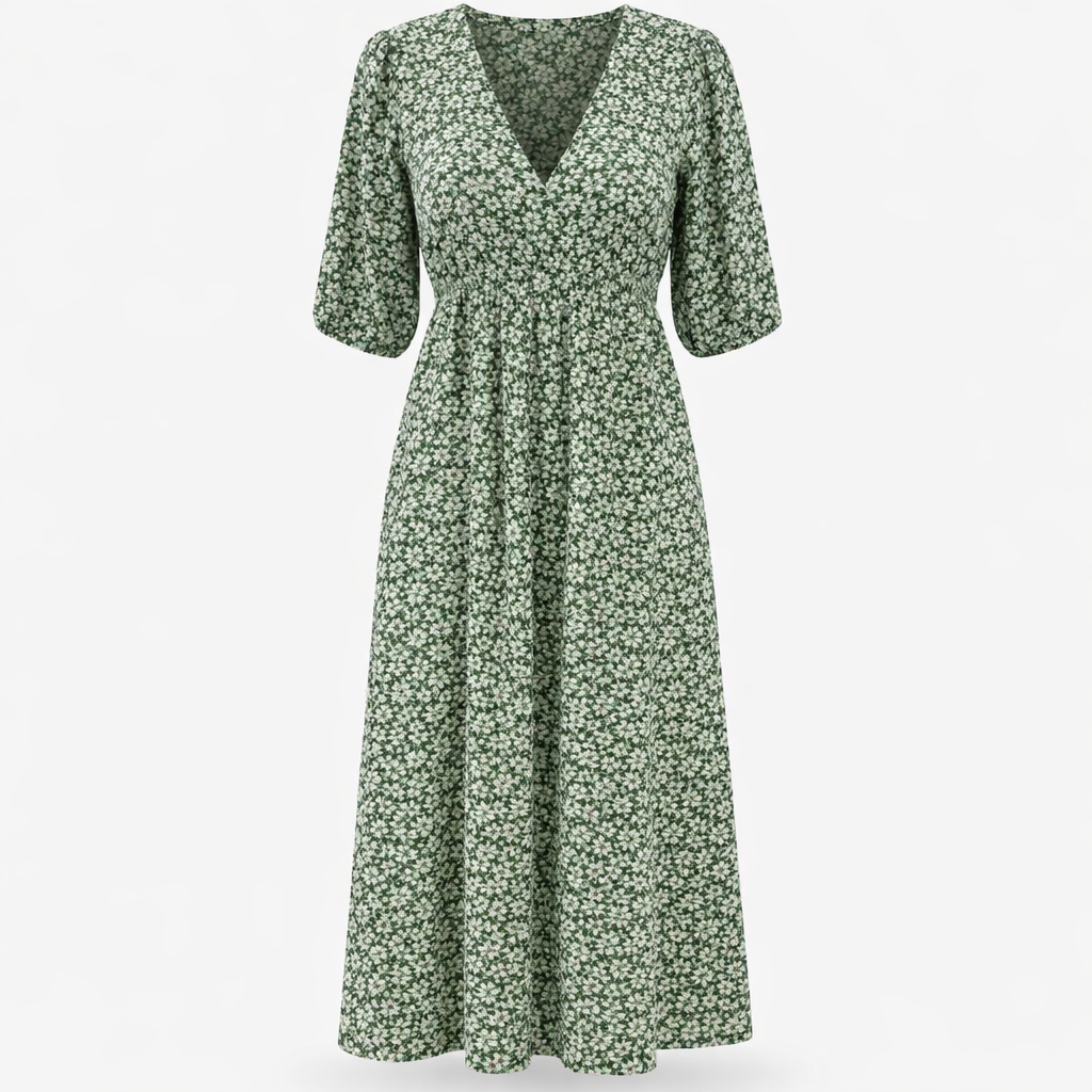 Sukienka V Print – Letnia Lekkość