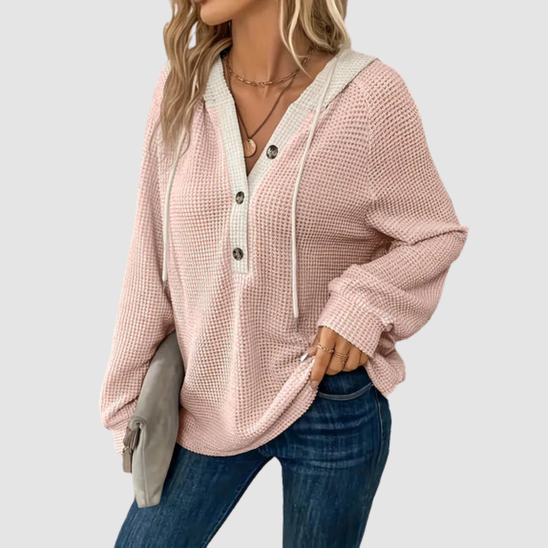 Trish™ Premium Sweter z Długim Rękawem z Dzianiny