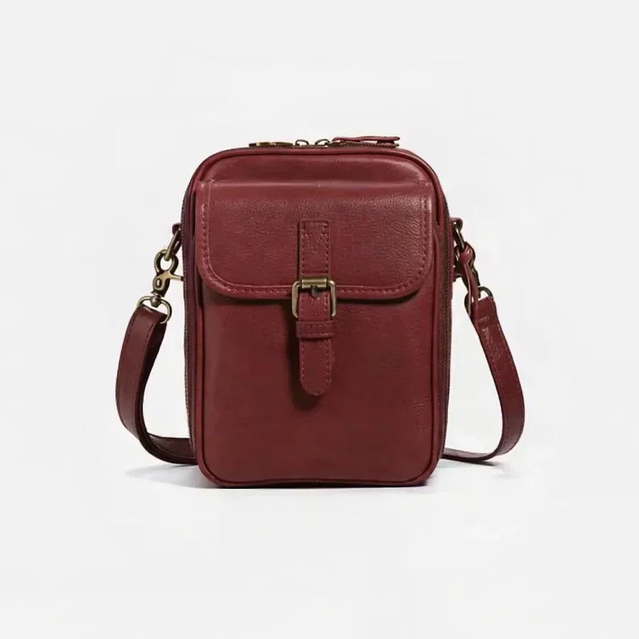 Kompaktowa Skórzana Torebka Crossbody