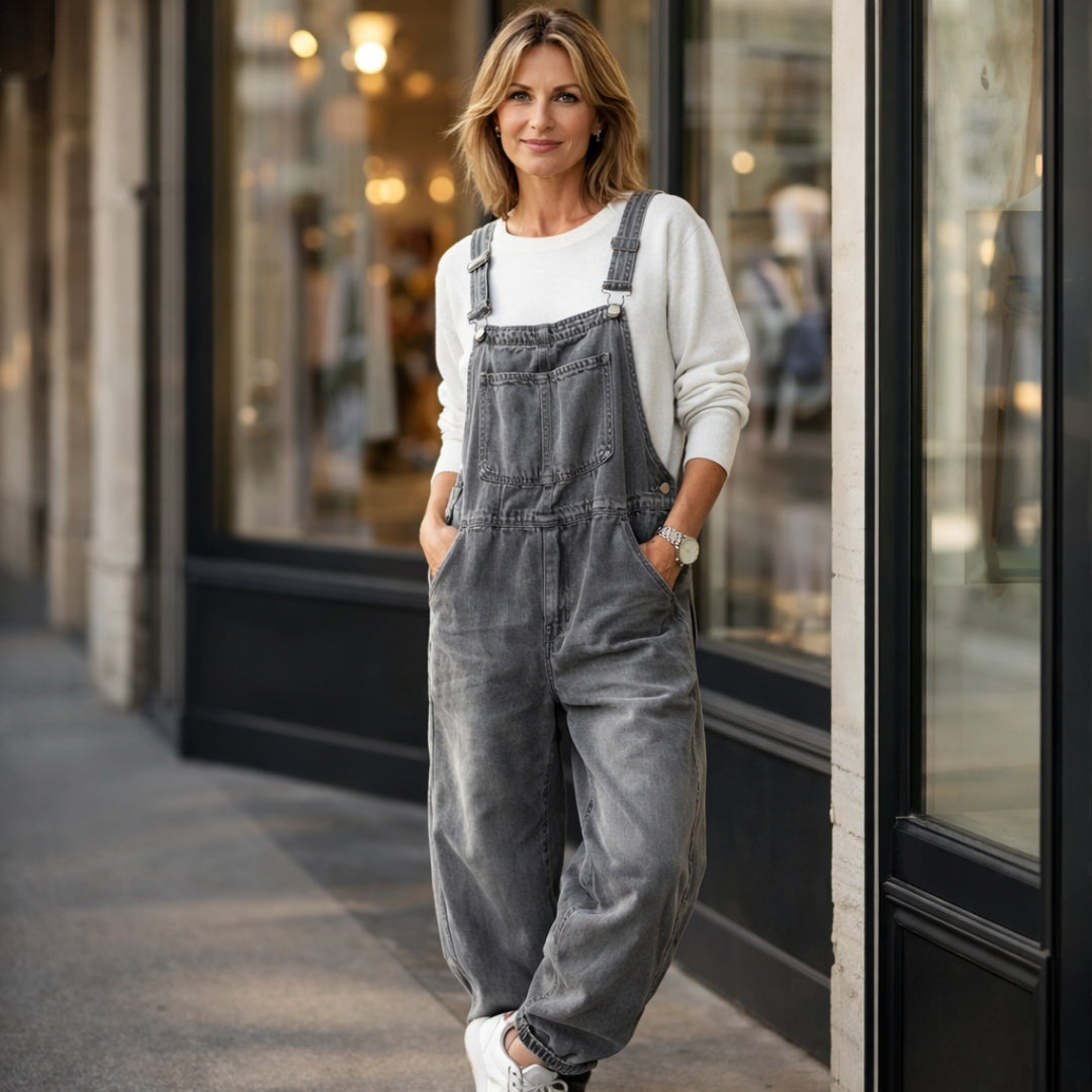 MAYA – Elegancki Kombinezon Denim Premium