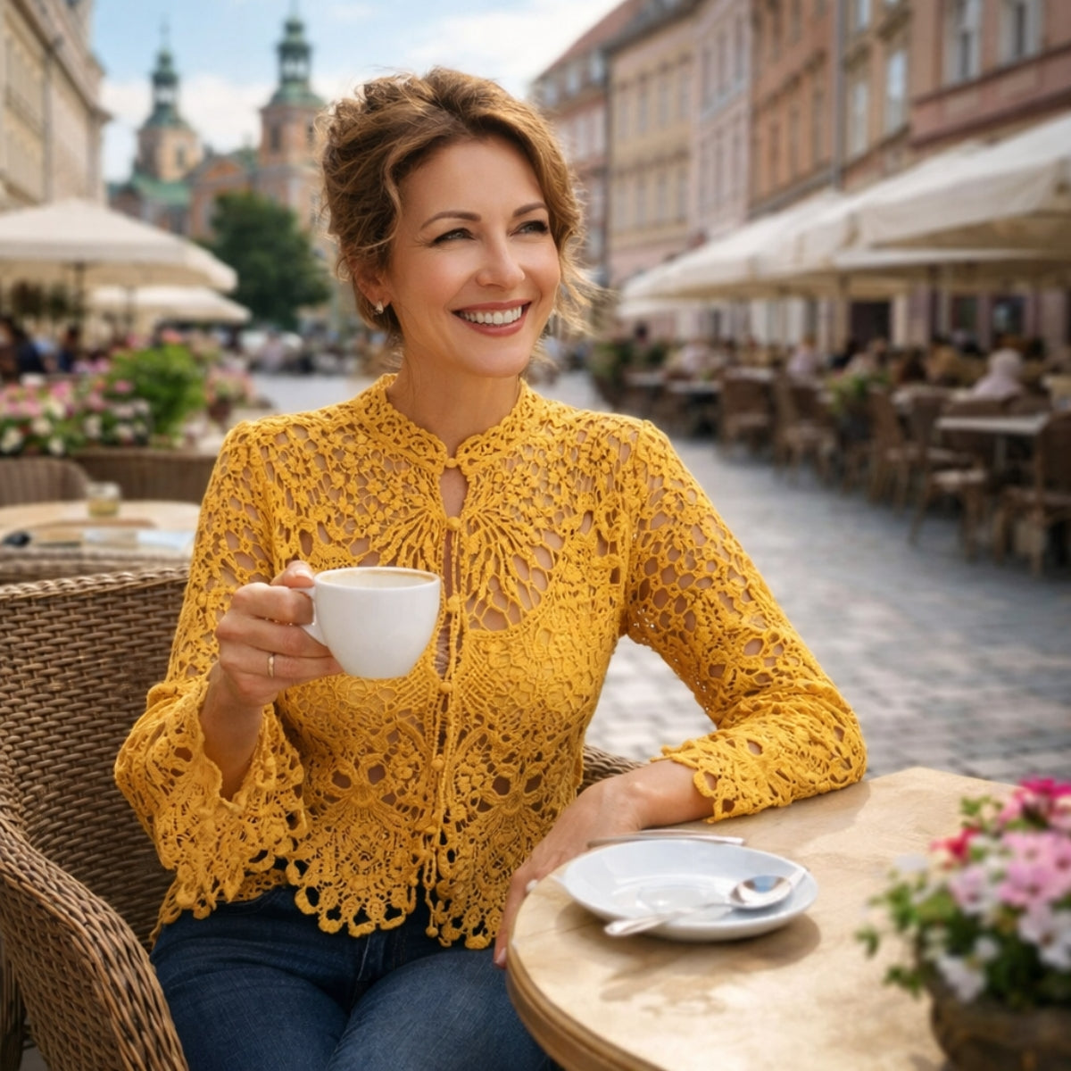 SARAH – Elegancka Bluzka Ażurowa